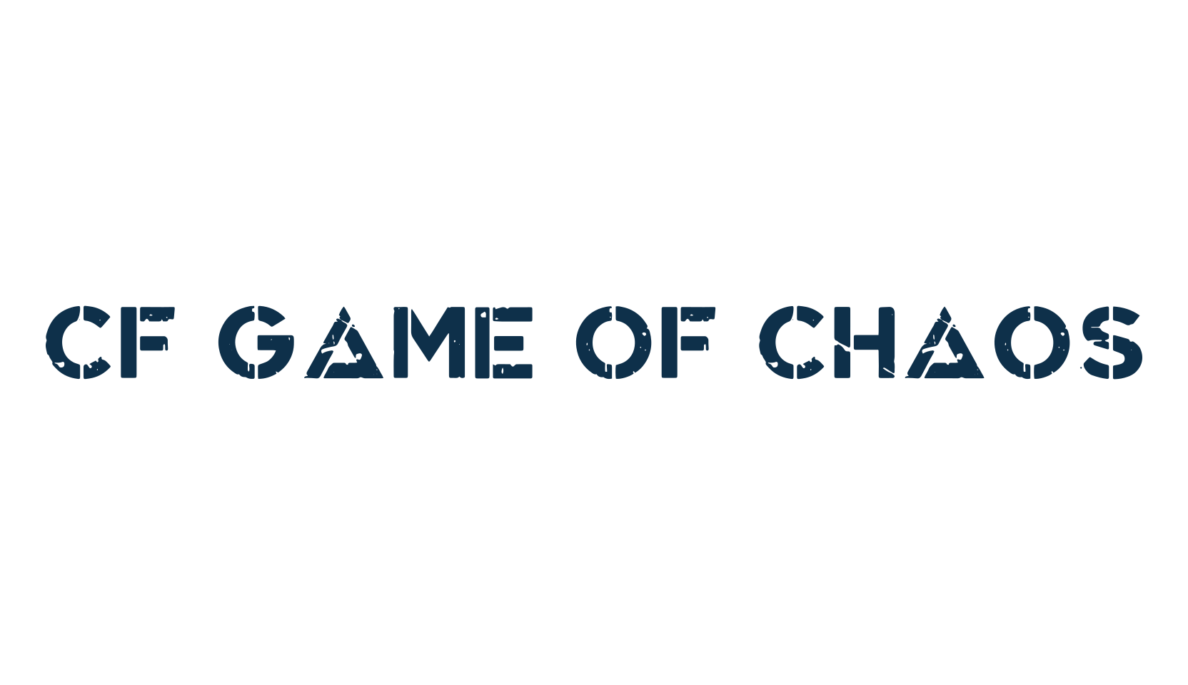 CF Game Of Chaos, fancy stencil, army decorative font preview