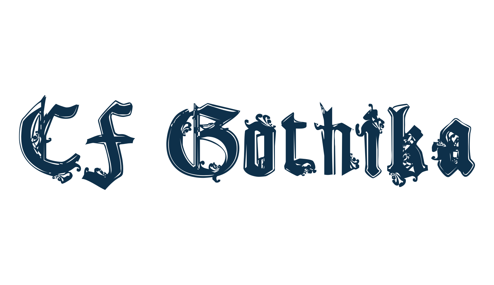 CF Gothika, gothic medieval font preview