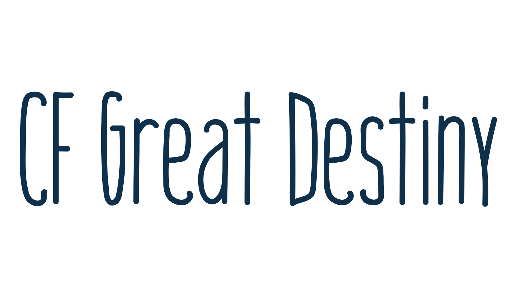 CF Great Destiny, script handwritten fancy decorative calligraphy font preview