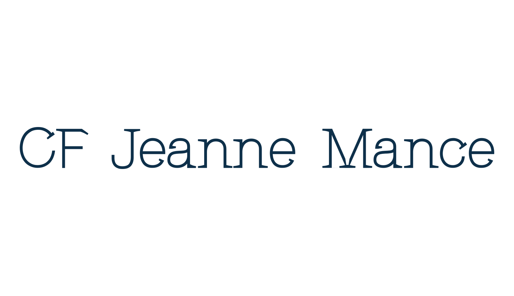 CF Jeanne Mance, basic serif font preview