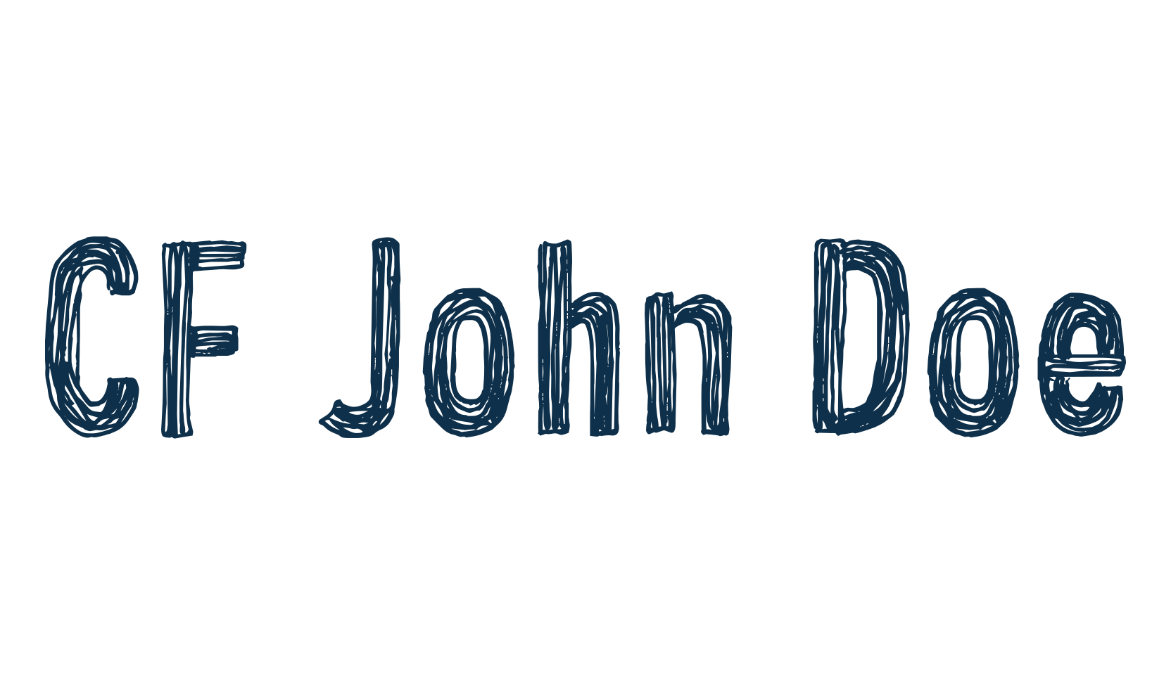 CF John Doe, script trash fancy decorative calligraphy font preview