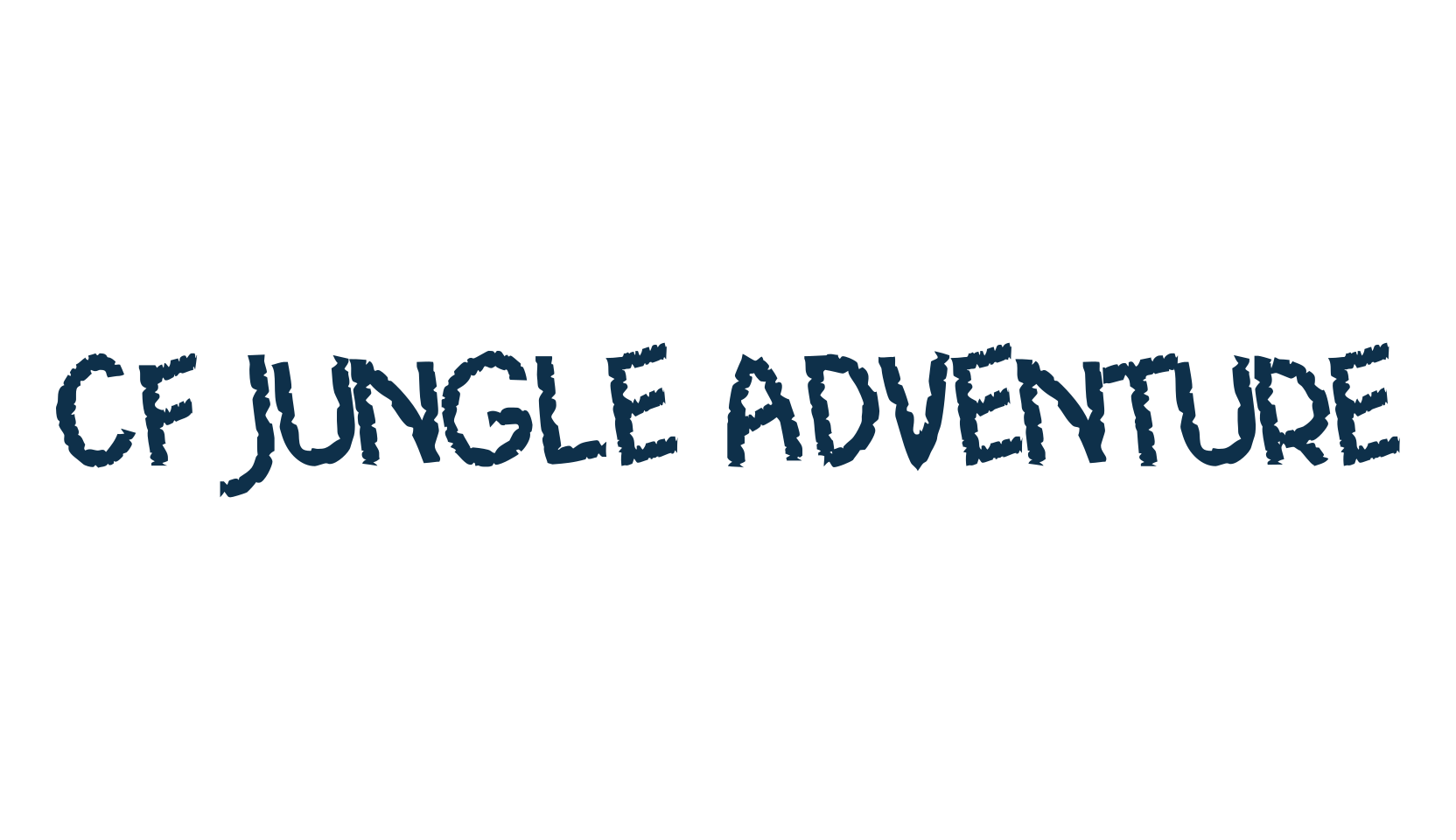 CF Jungle Adventure, fancy eroded decorative font preview