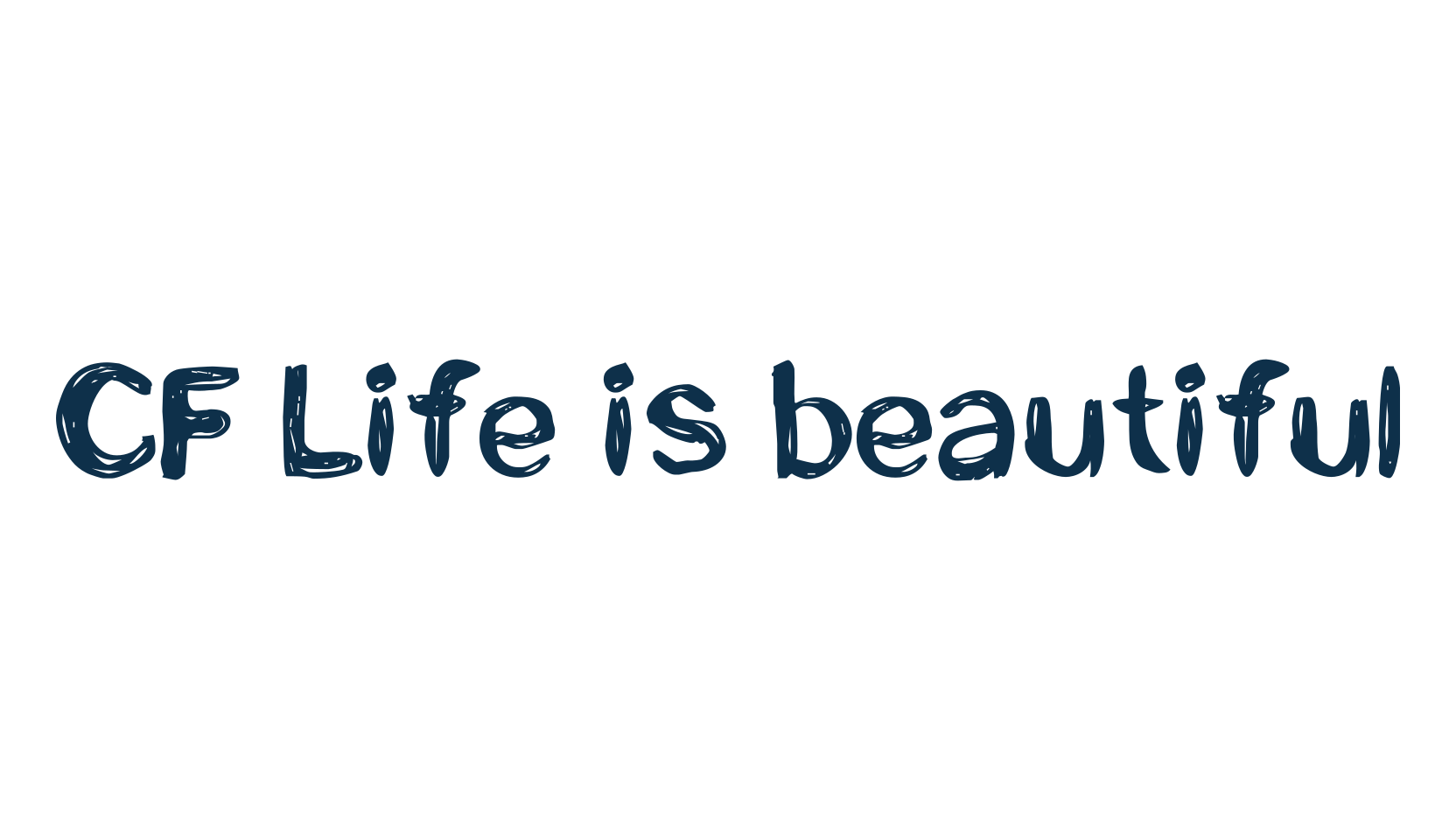 CF Life is beautiful, display market font preview