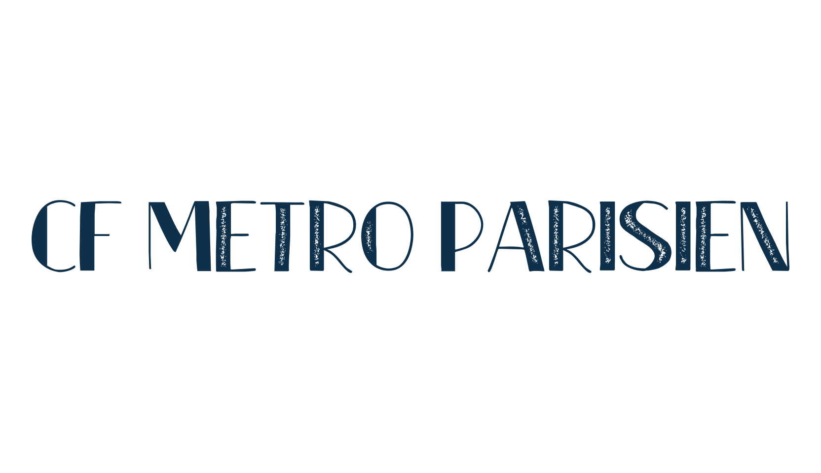CF Metro Parisien, fancy eroded decorative font preview