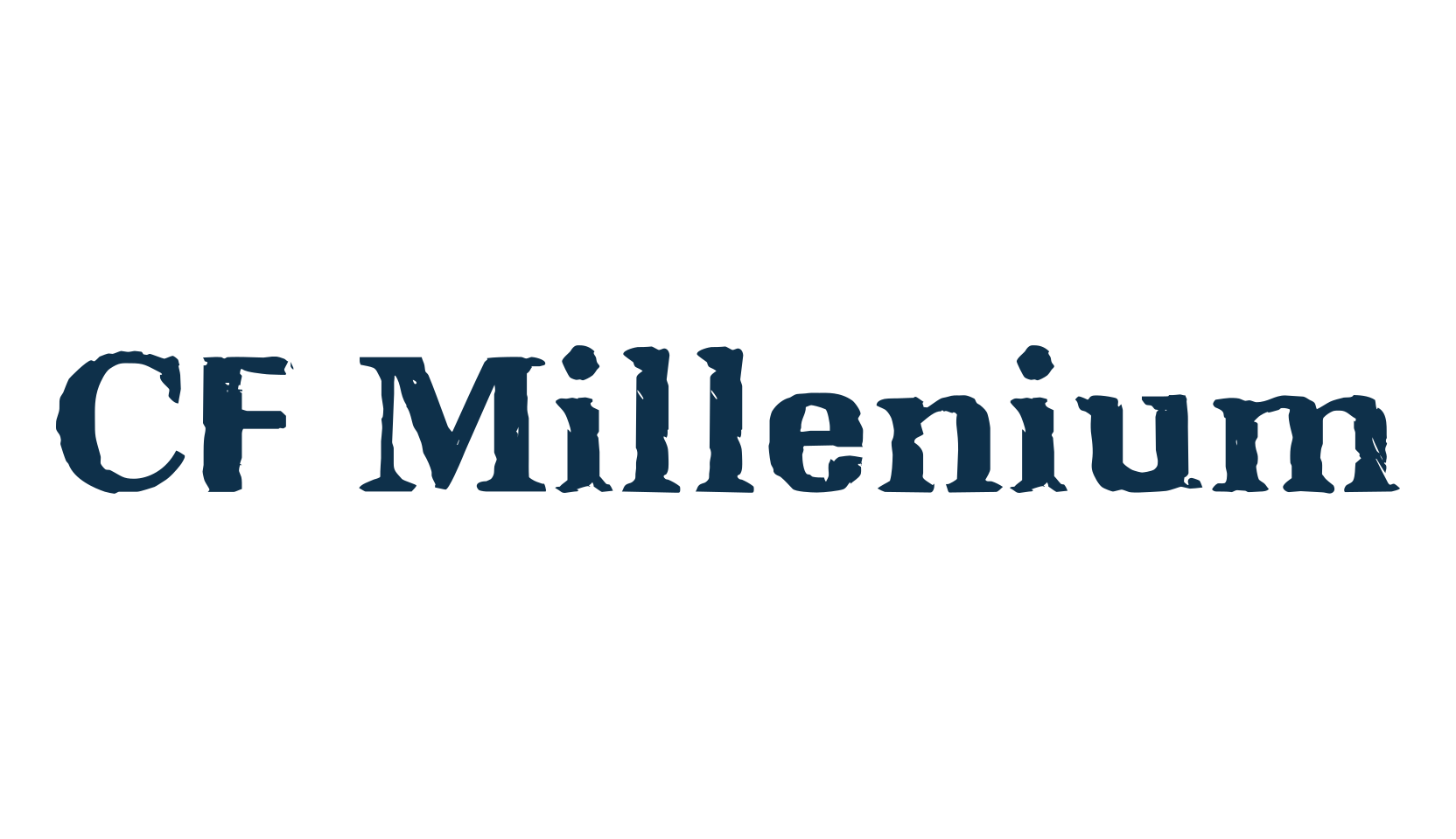 CF Millenium, eroded font preview