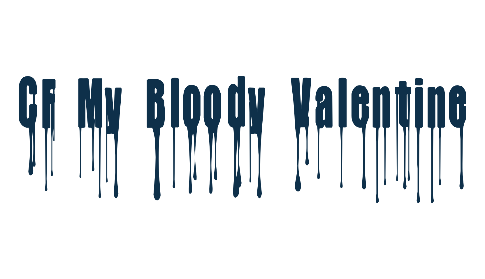 CF My Bloody Valentine, halloween font preview