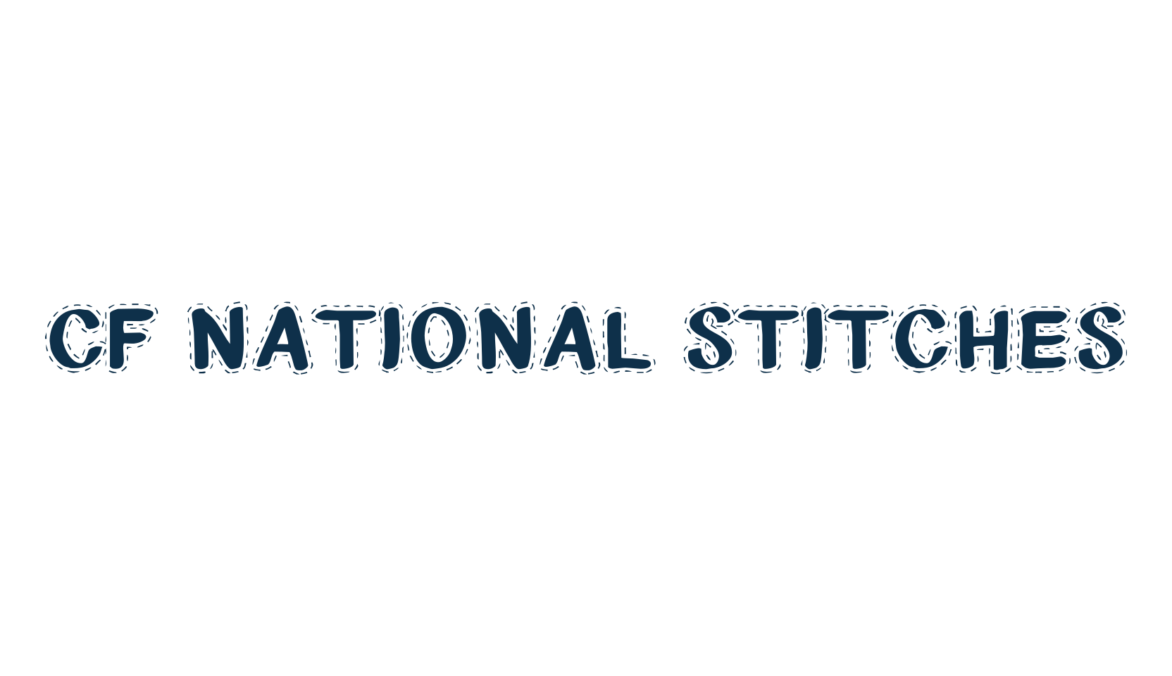 CF National Stitches, decorative font preview