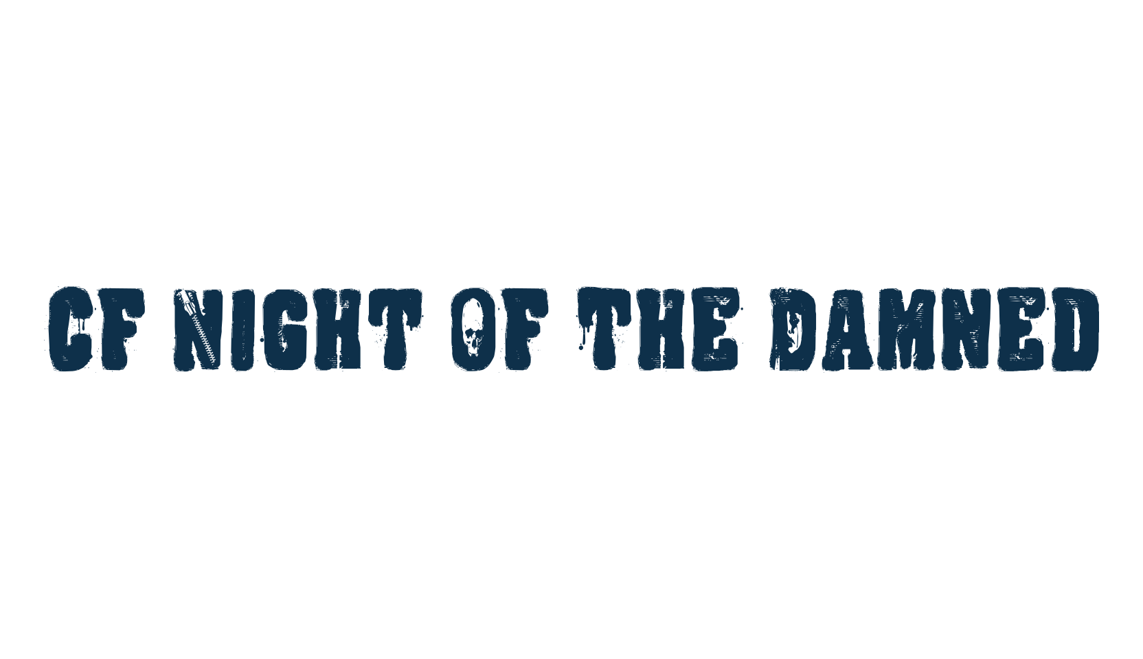 CF Night Of The Damned, holiday halloween fancy decorative horror font preview