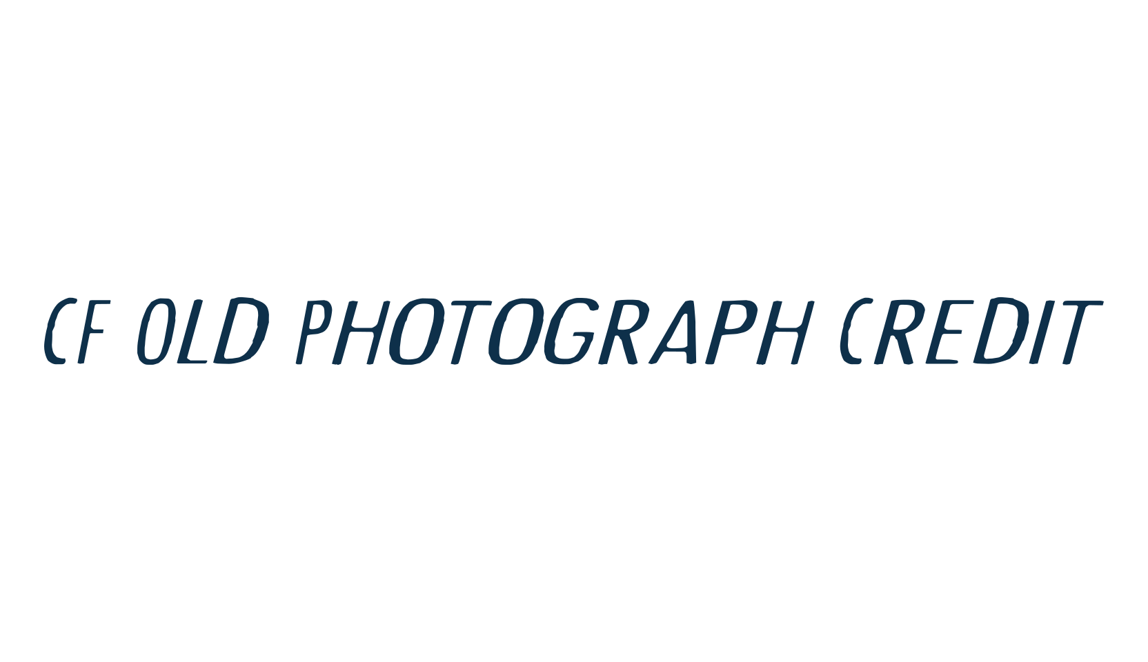 CF Old Photograph Credit, fancy retro decorative font preview
