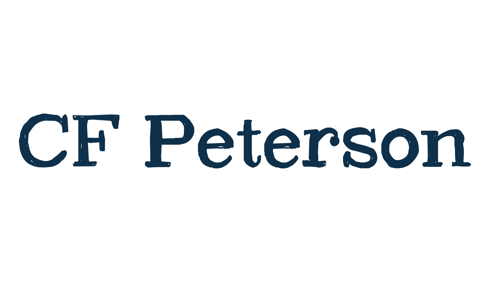CF Peterson, eroded font preview