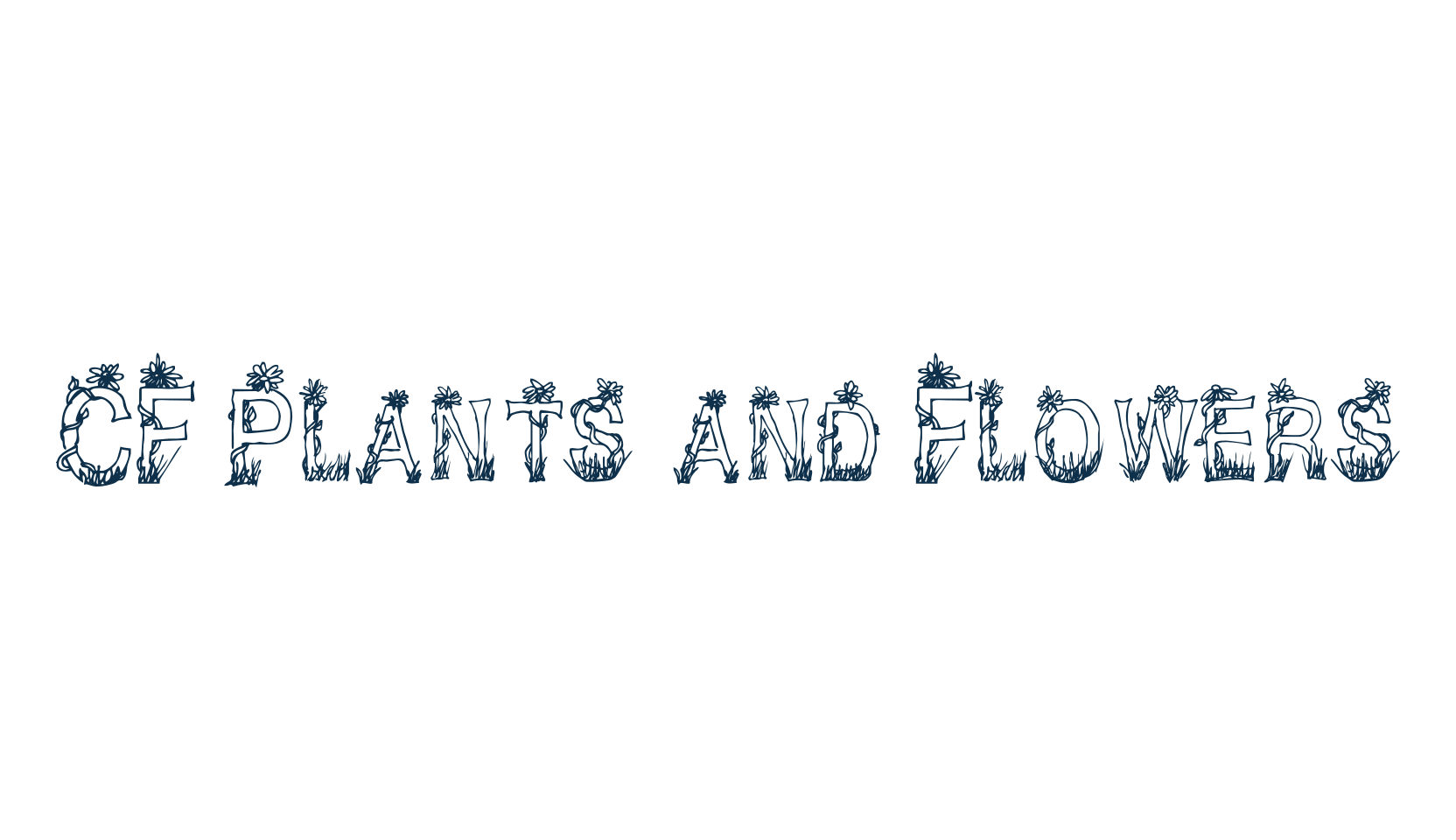 CF Plants and Flowers, decorative font preview