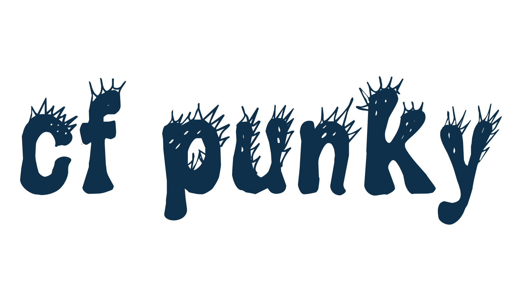 CF Punky, fancy decorative font preview
