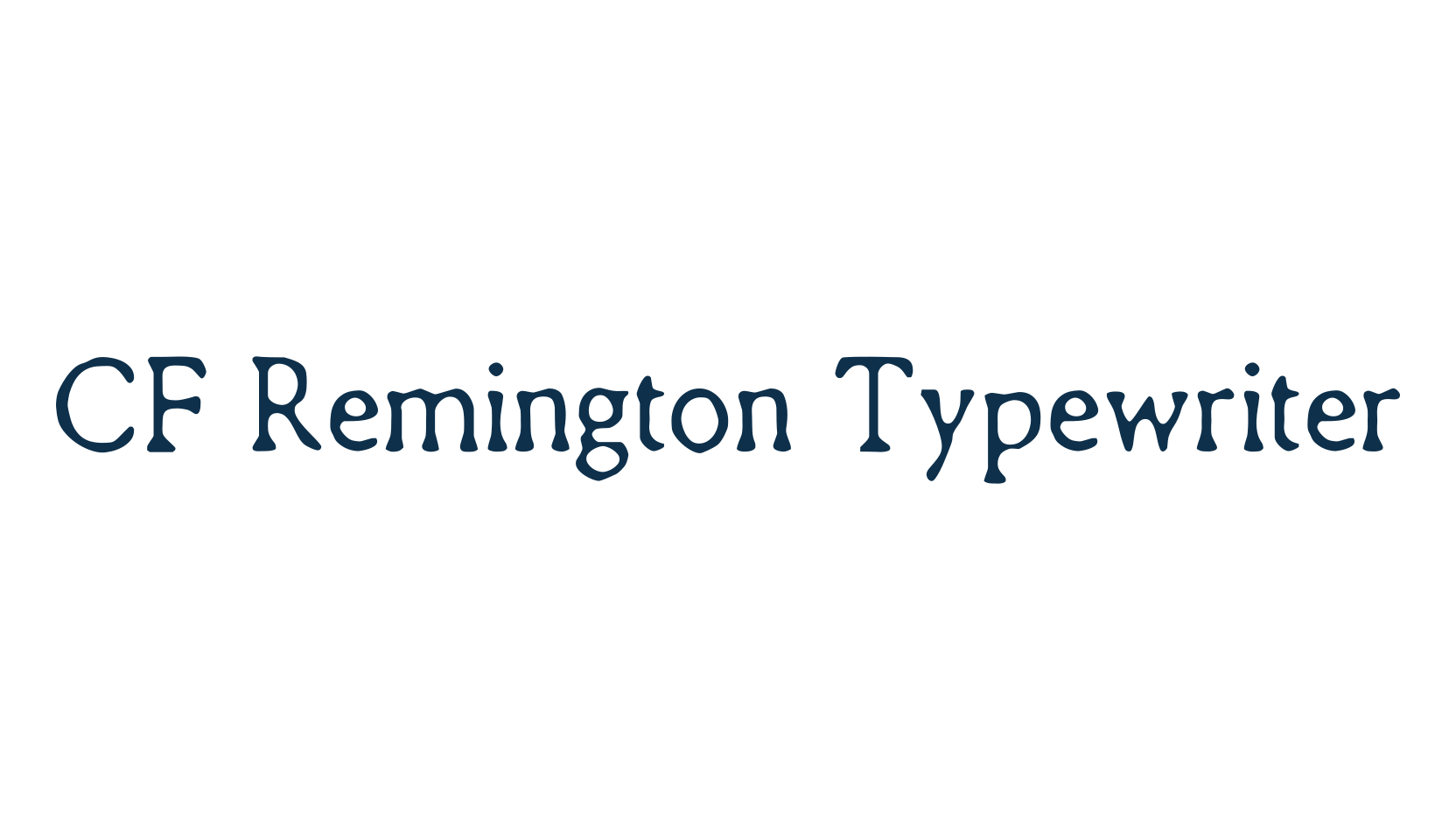 CF Remington Typewriter, fancy typewriter decorative font preview