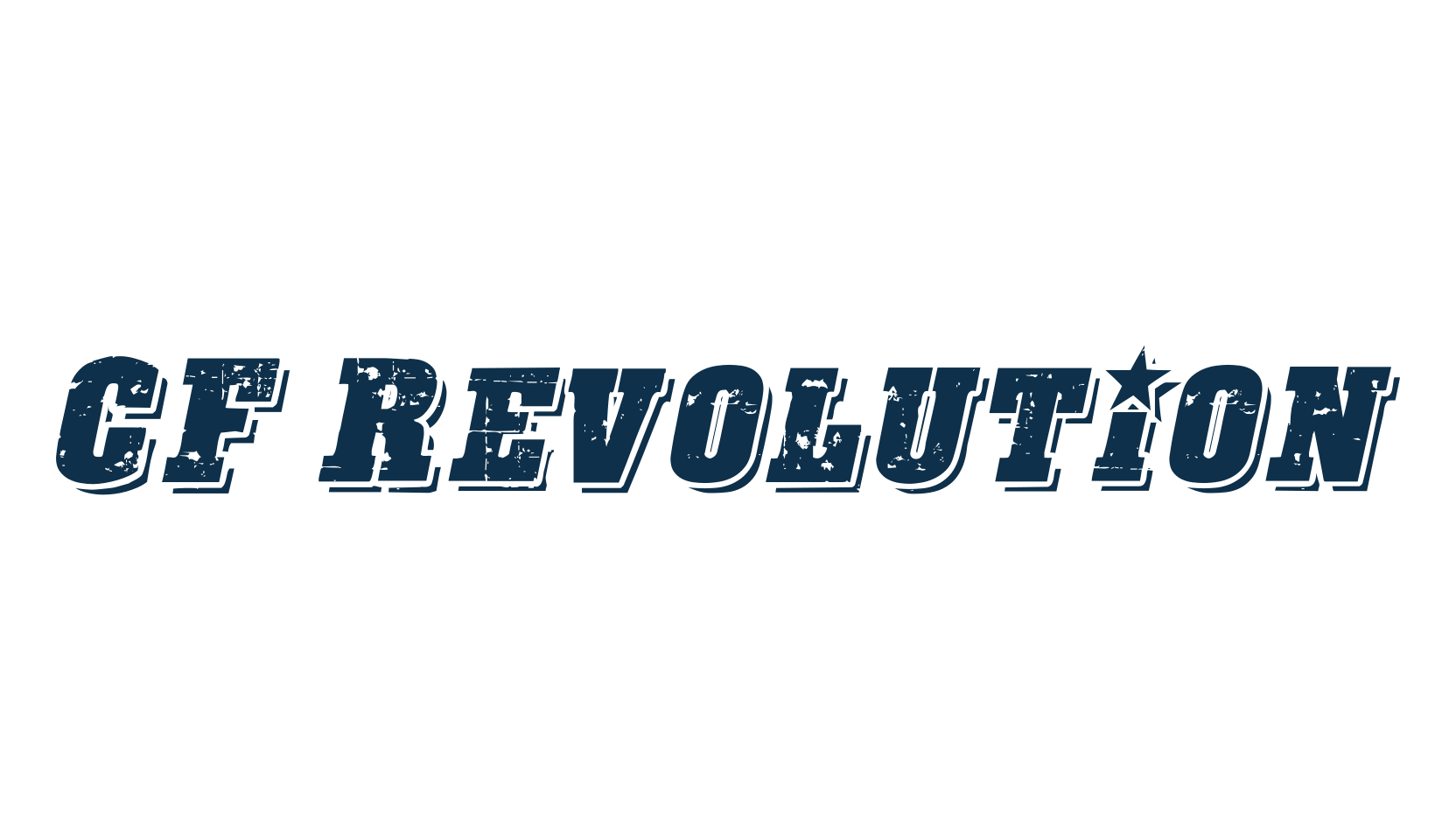 CF Revolution, fancy eroded decorative font preview