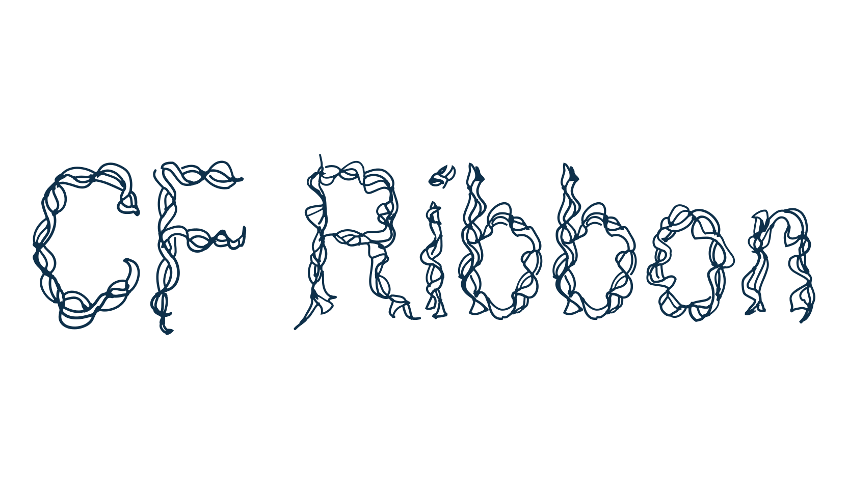 CF Ribbon, fancy various decorative font preview