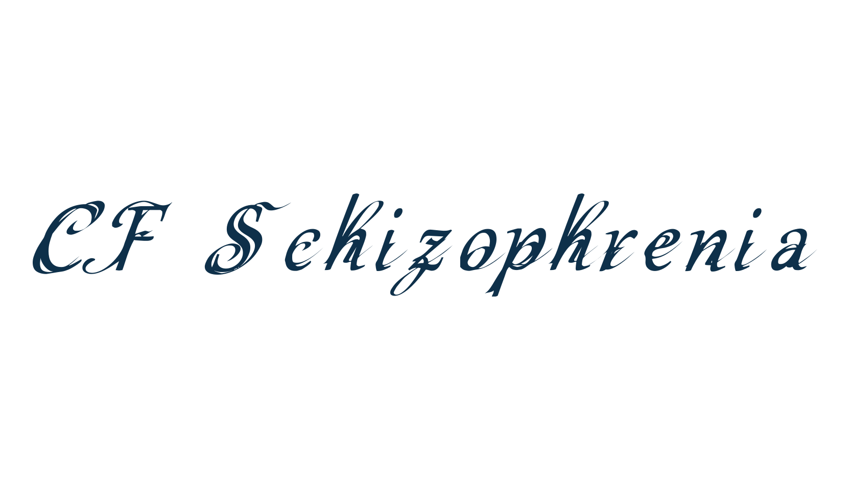 CF Schizophrenia, display market font preview