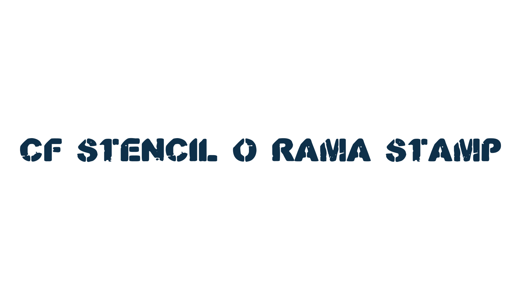 CF Stencil O Rama Stamp, fancy eroded decorative font preview
