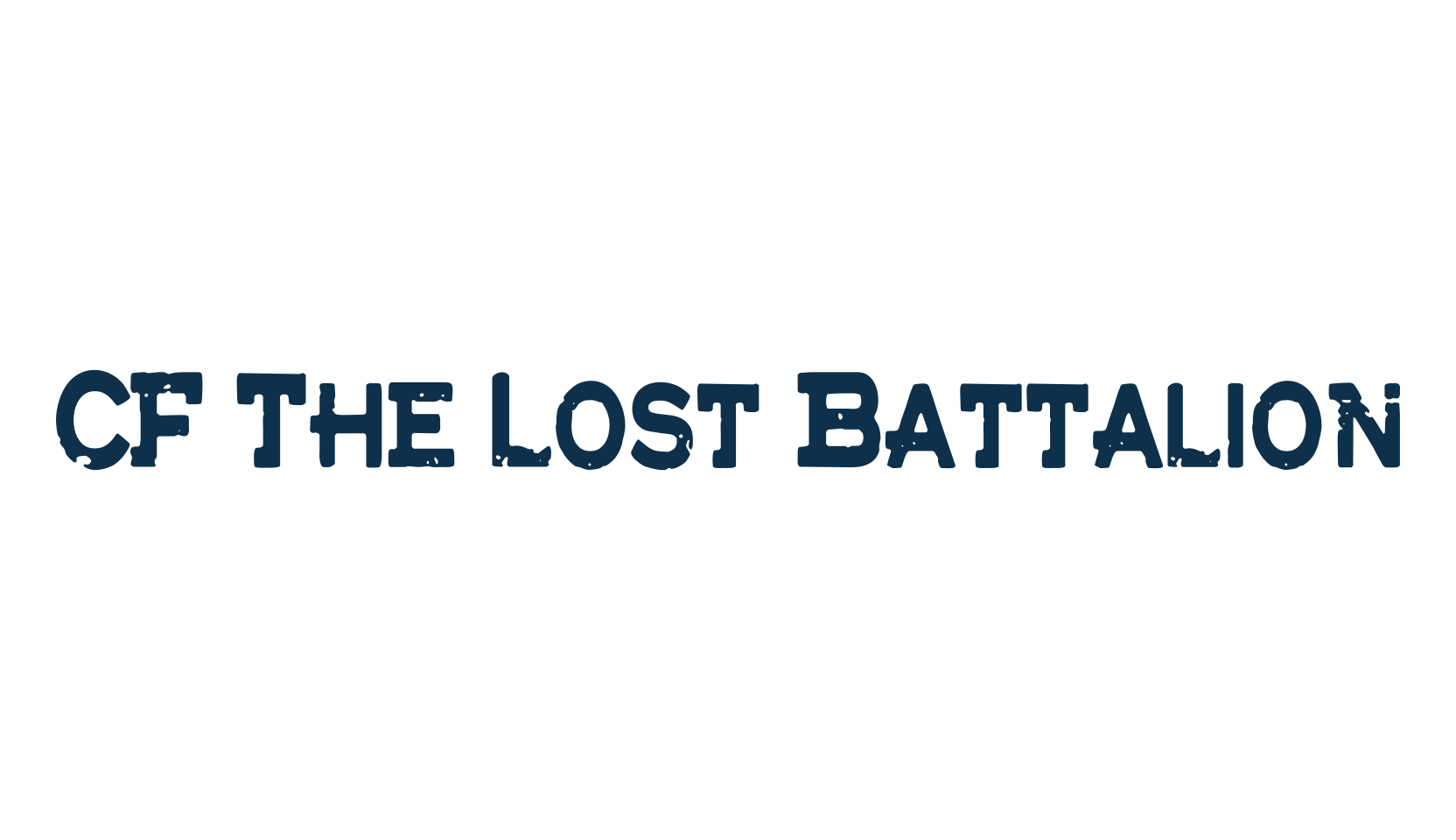 CF The Lost Battalion, fancy eroded decorative font preview