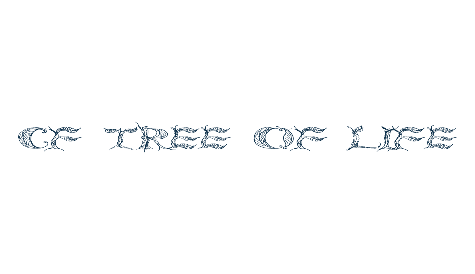 CF Tree Of Life, fancy decorative font preview