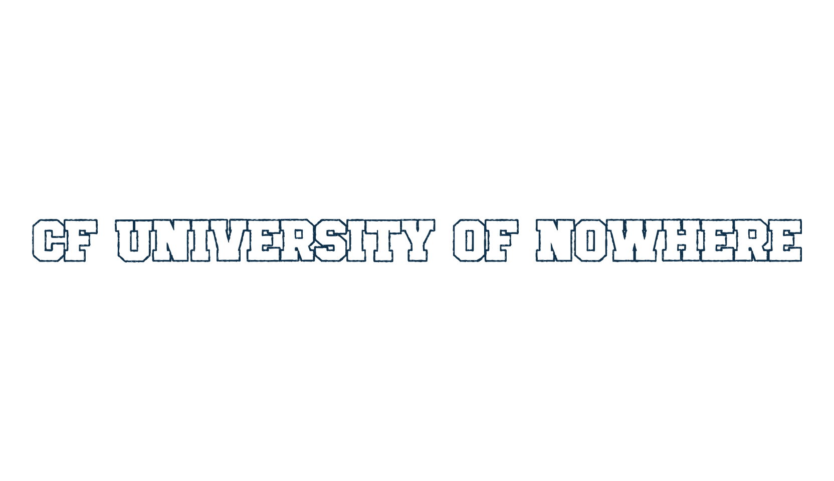 CF University Of Nowhere, fancy old school decorative font preview