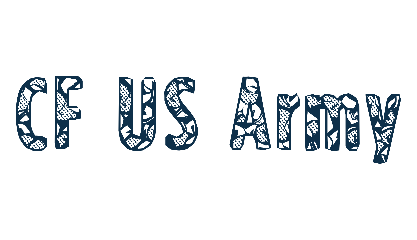 CF US Army, fancy decorative font preview