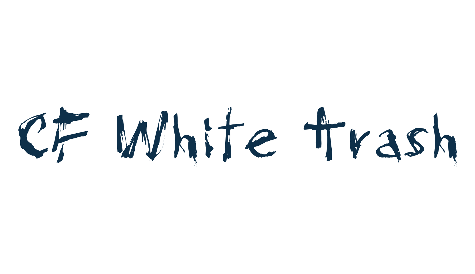 CF White Trash, trash font preview