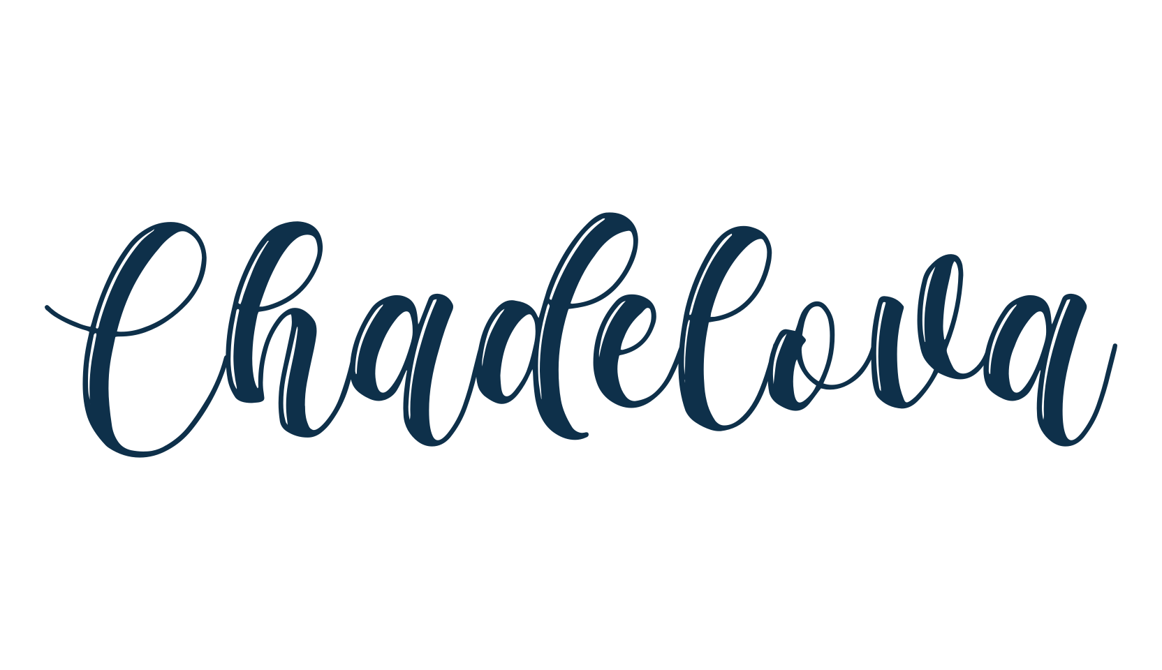 Chadelova, script calligraphy fancy decorative font preview