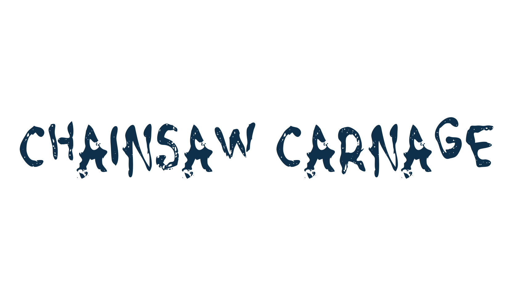 Chainsaw Carnage, halloween font preview