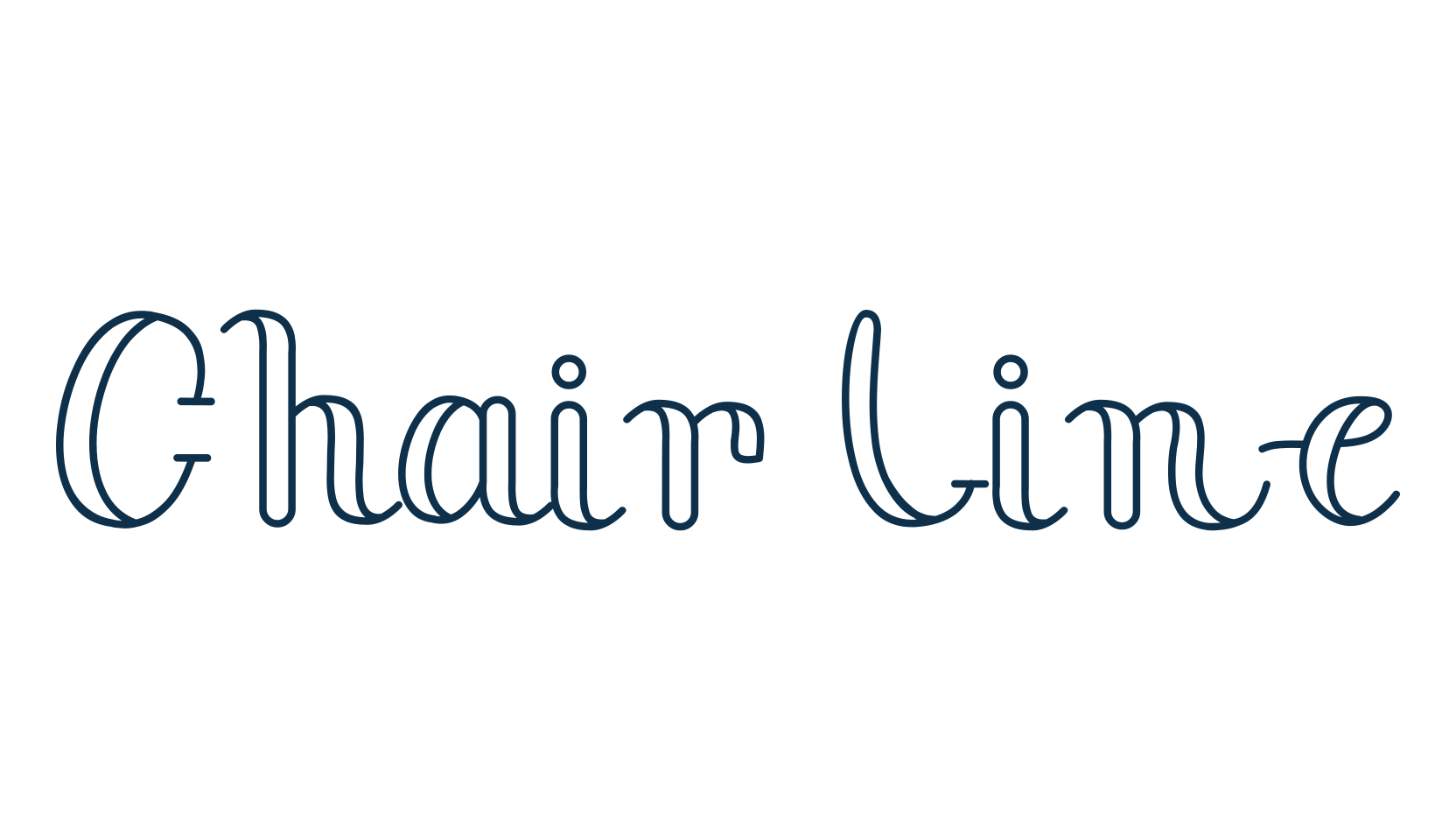 Chair Line, fancy decorative font preview