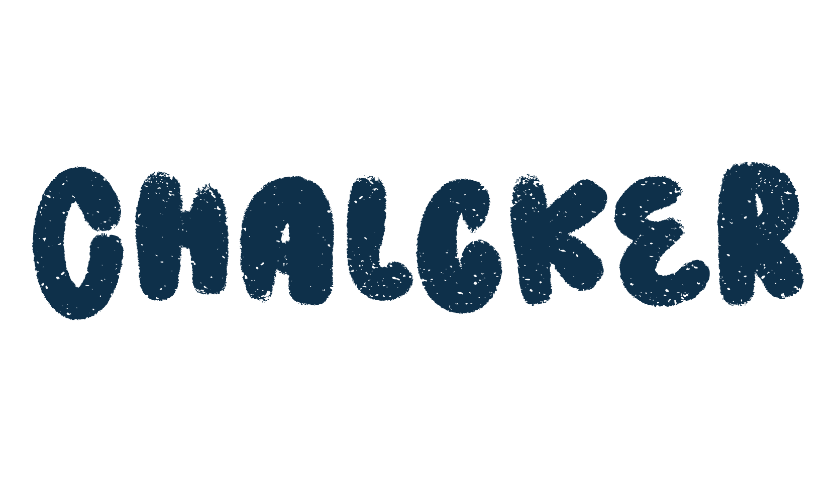 Chalcker, brush font preview