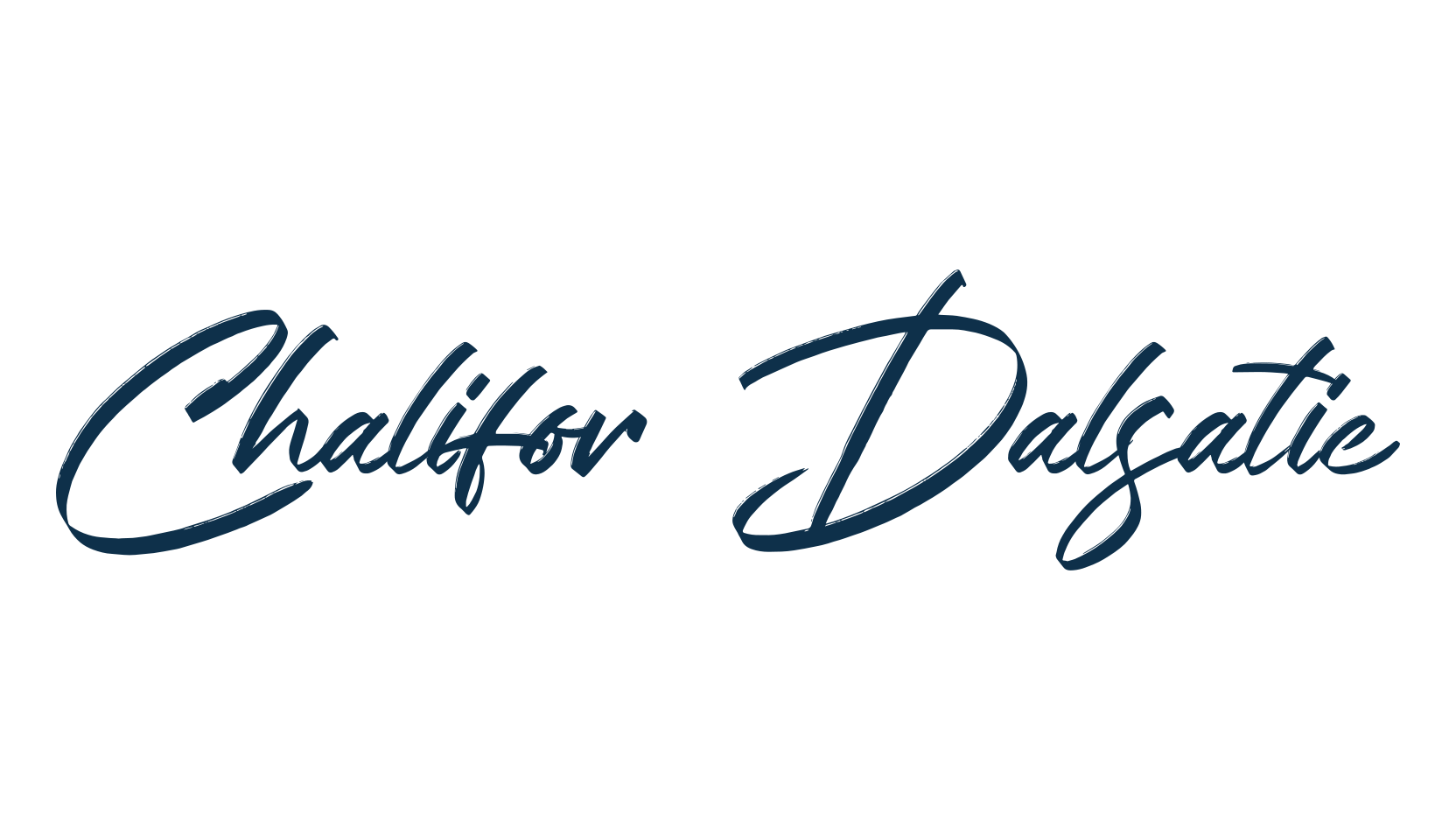 Chalifor Dalsatic, script brush fancy decorative calligraphy font preview