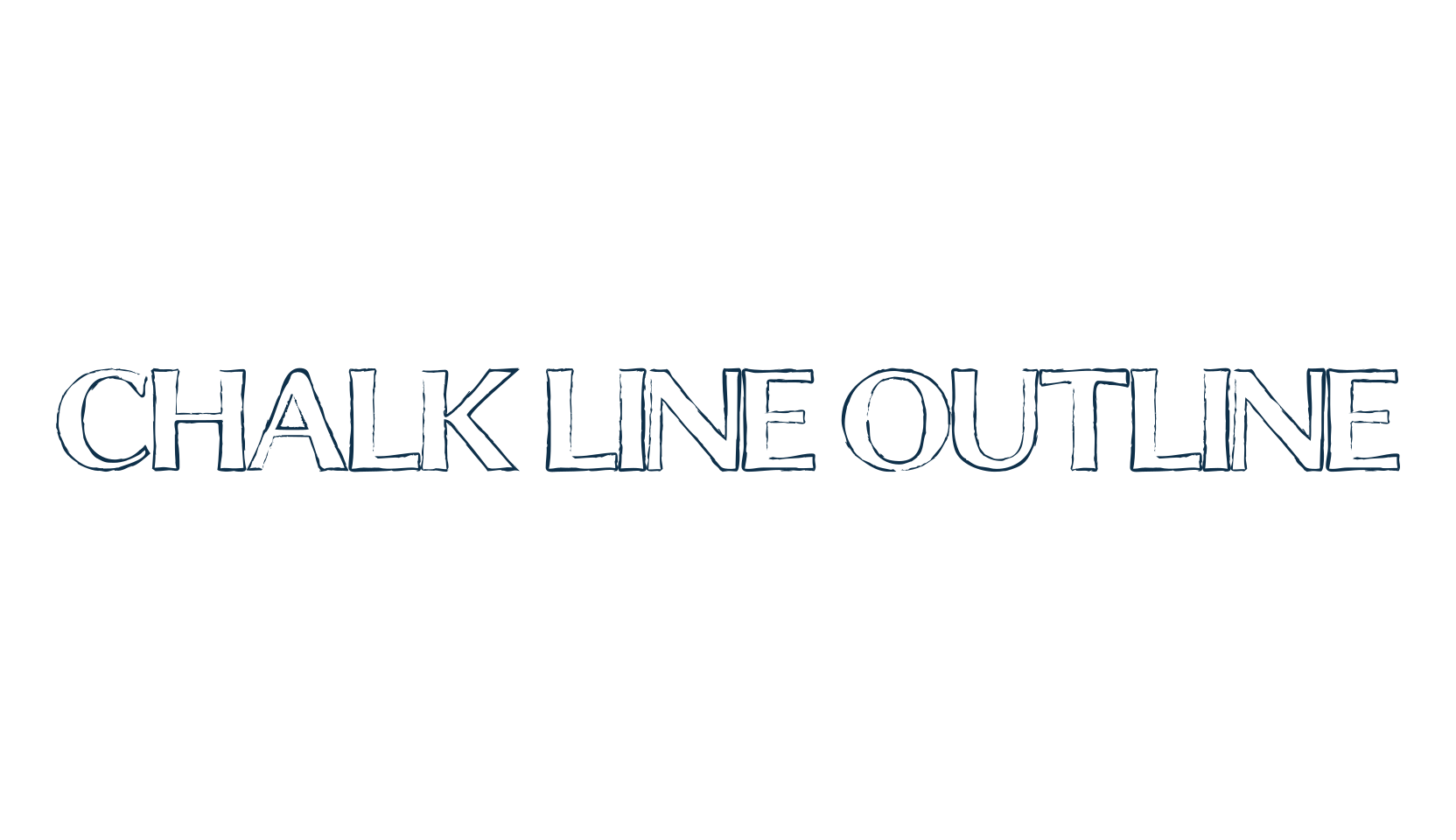 Chalk Line Outline, eroded font preview