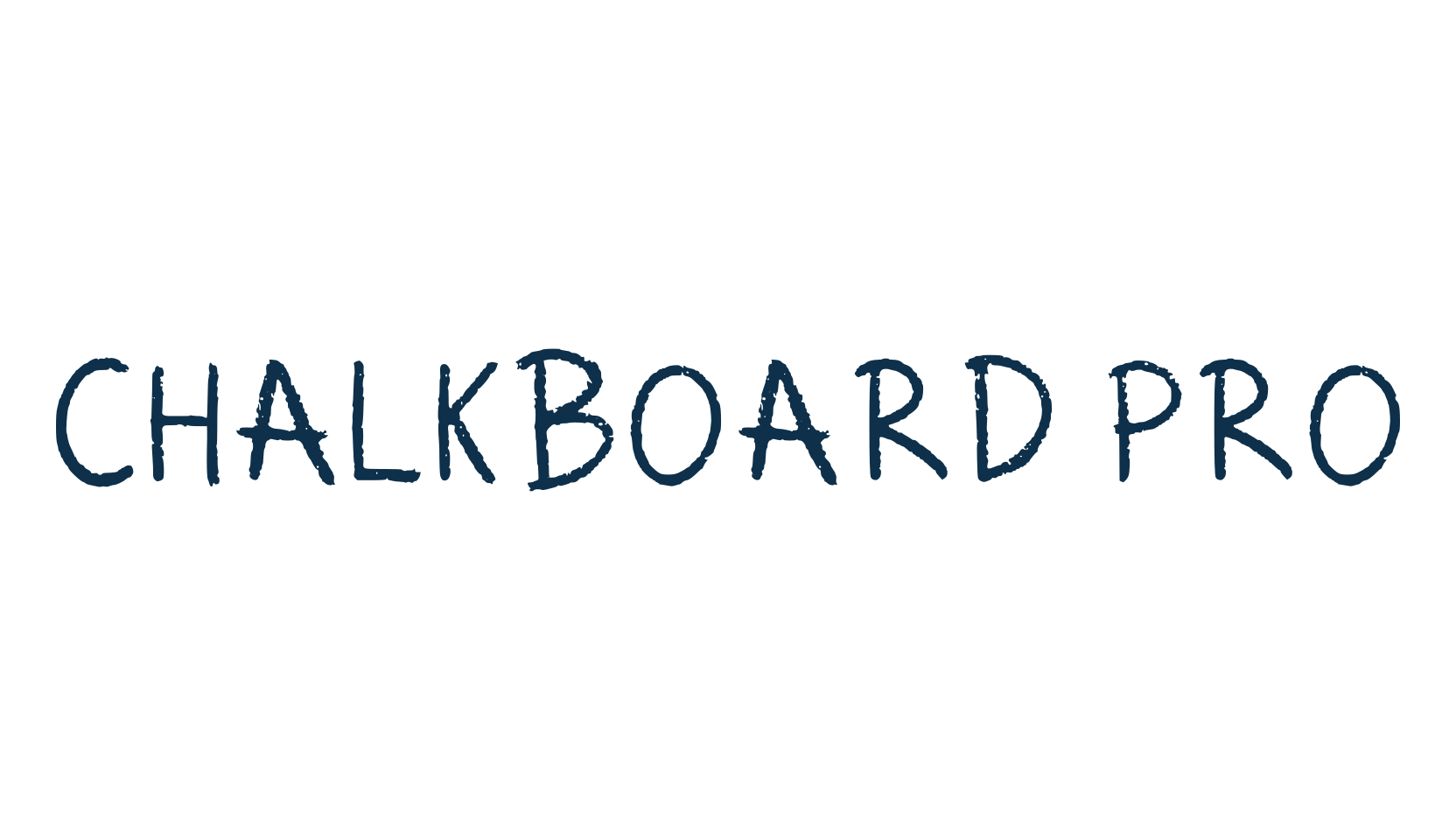 Chalkboard Pro, script handwritten fancy decorative calligraphy font preview