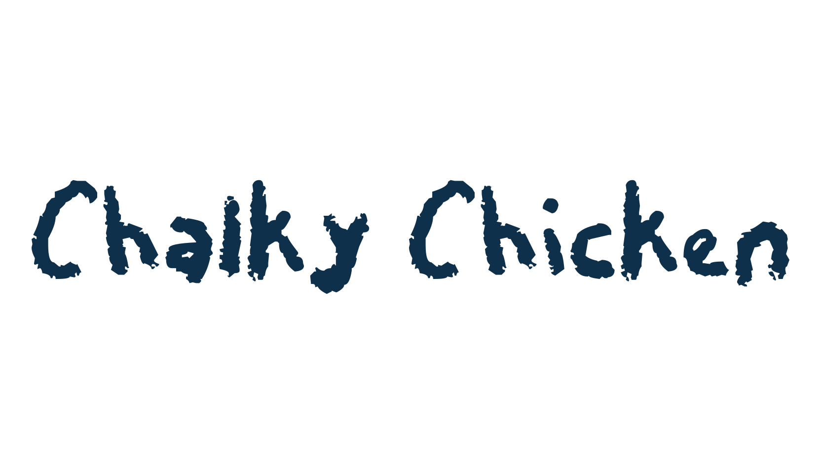 Chalky Chicken, trash font preview