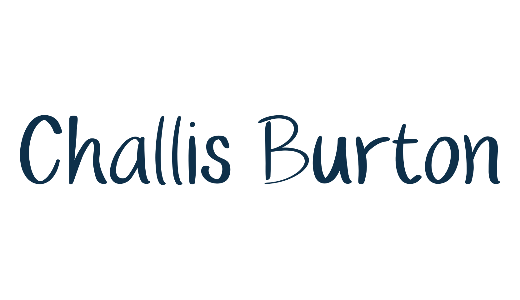 Challis Burton, handwriting font preview