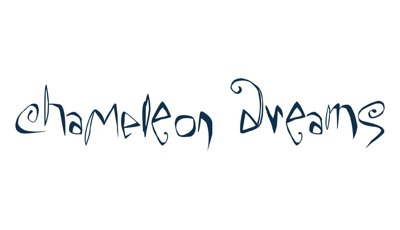 ChaMeLEon DrEamS, fancy curly decorative font preview
