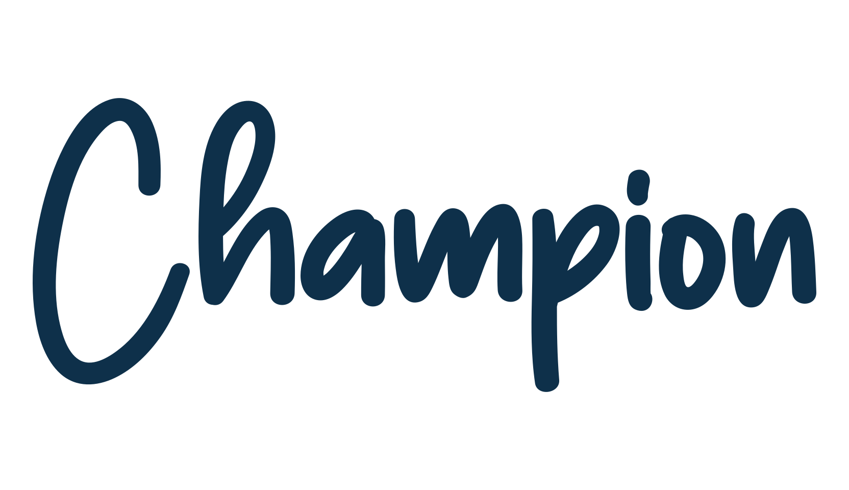 Champion (champion), handwriting font preview