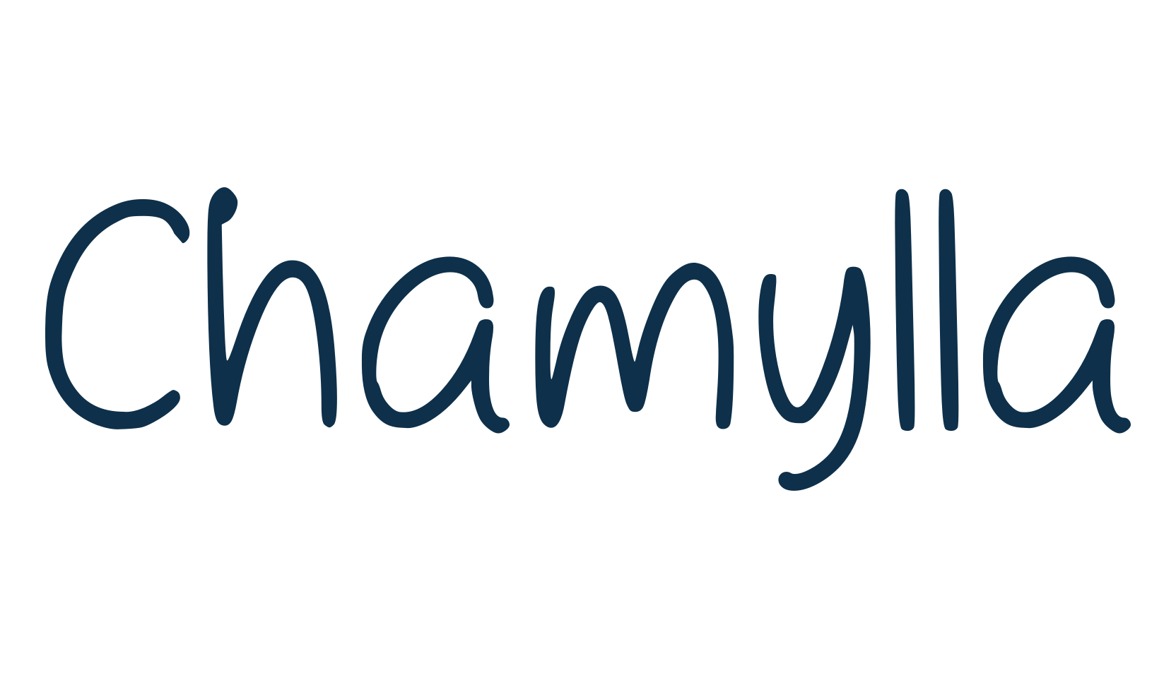 Chamylla, handwriting font preview