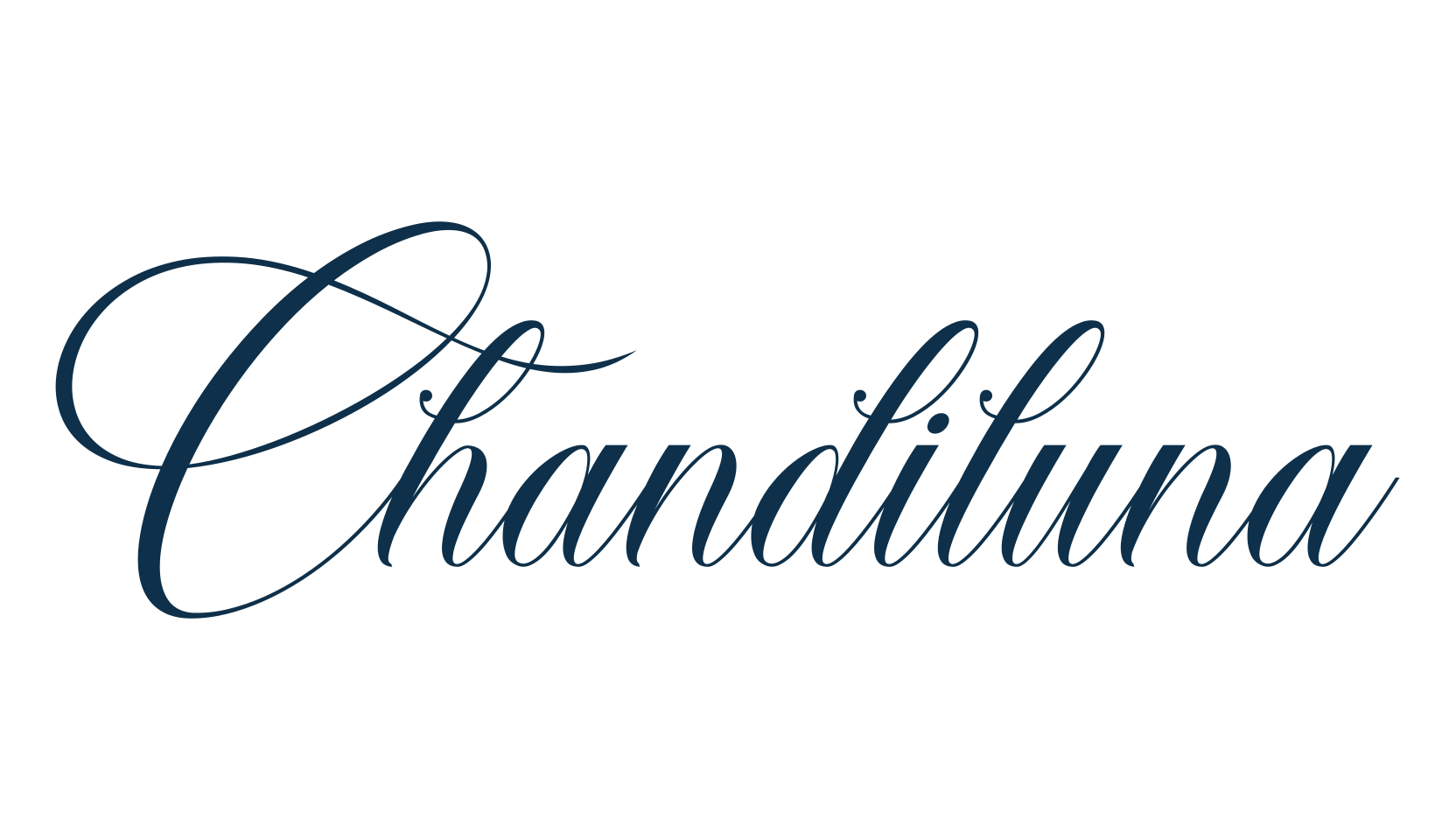 Chandiluna, script calligraphy fancy decorative font preview