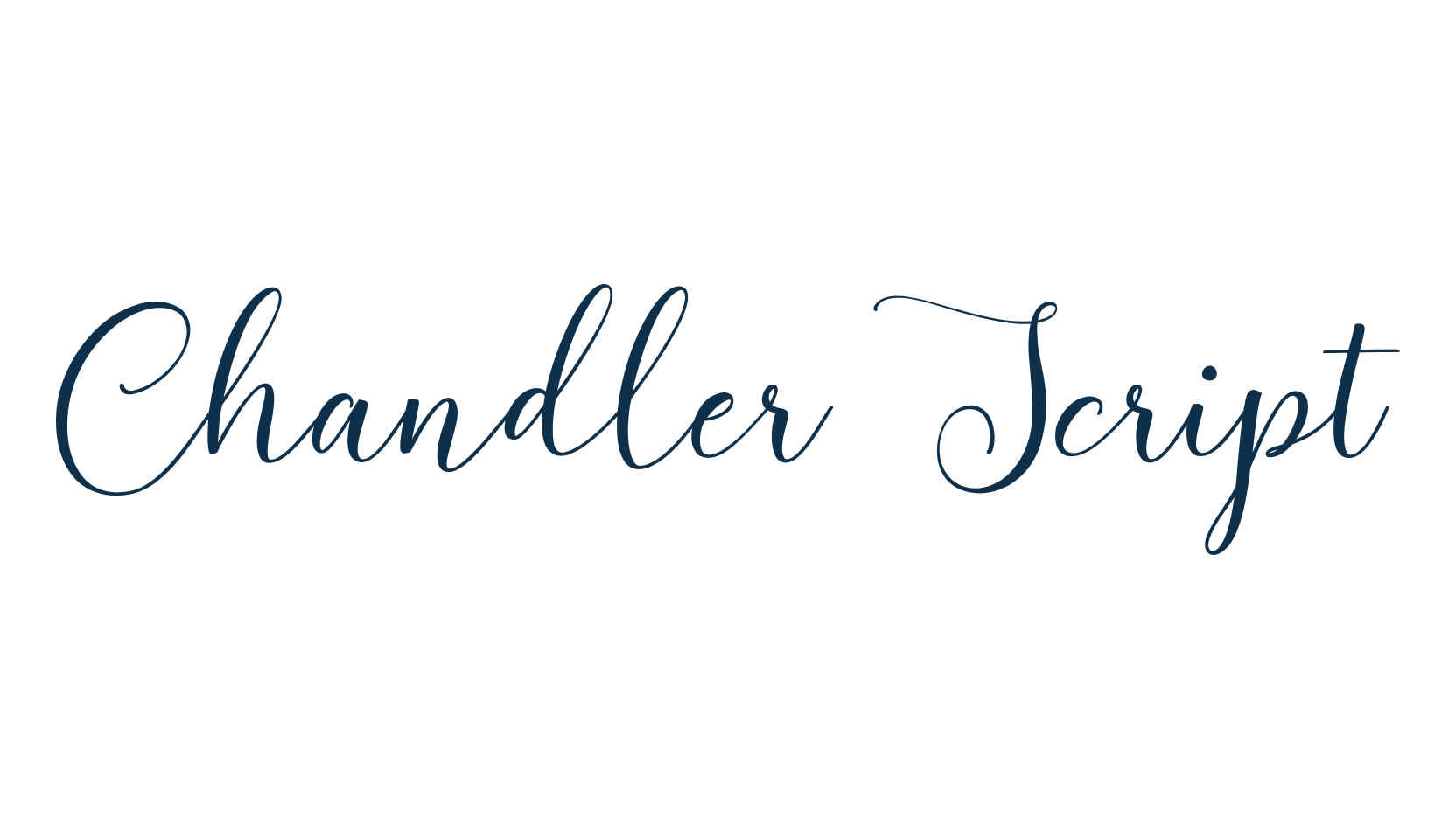 Chandler Script, calligraphy font preview