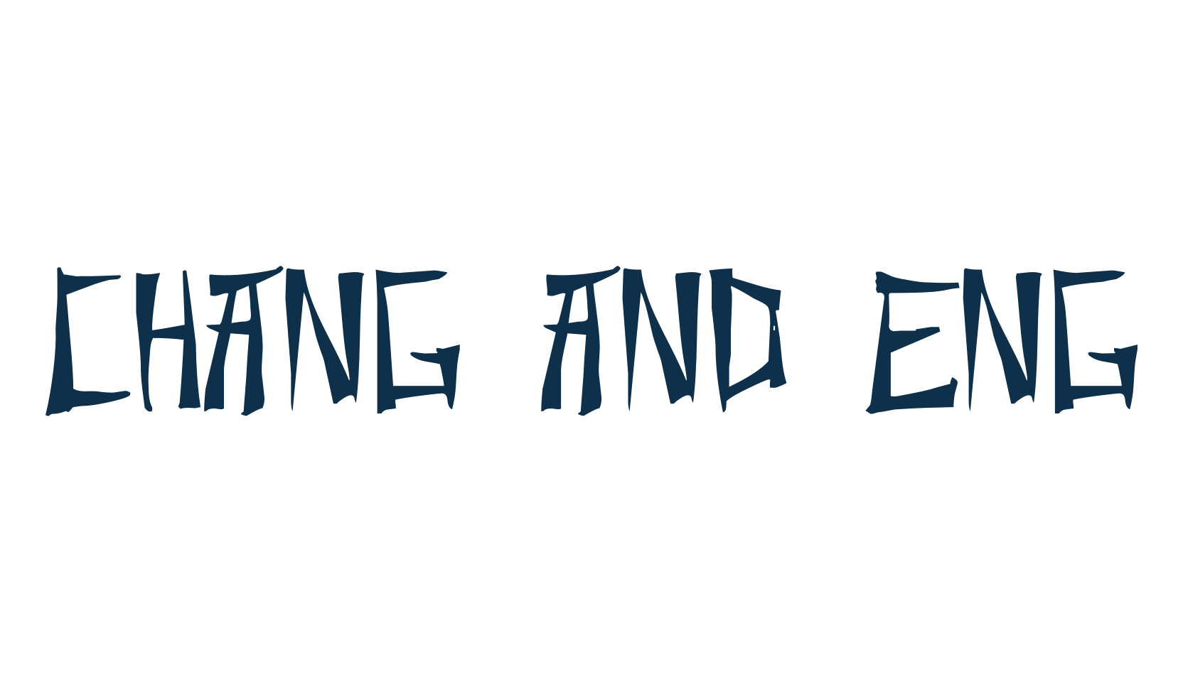 Chang and Eng, foreign look chinese, jpn font preview