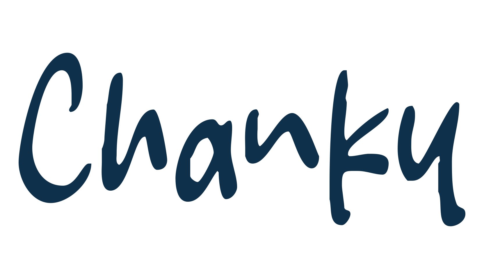 Chanky, handwriting font preview