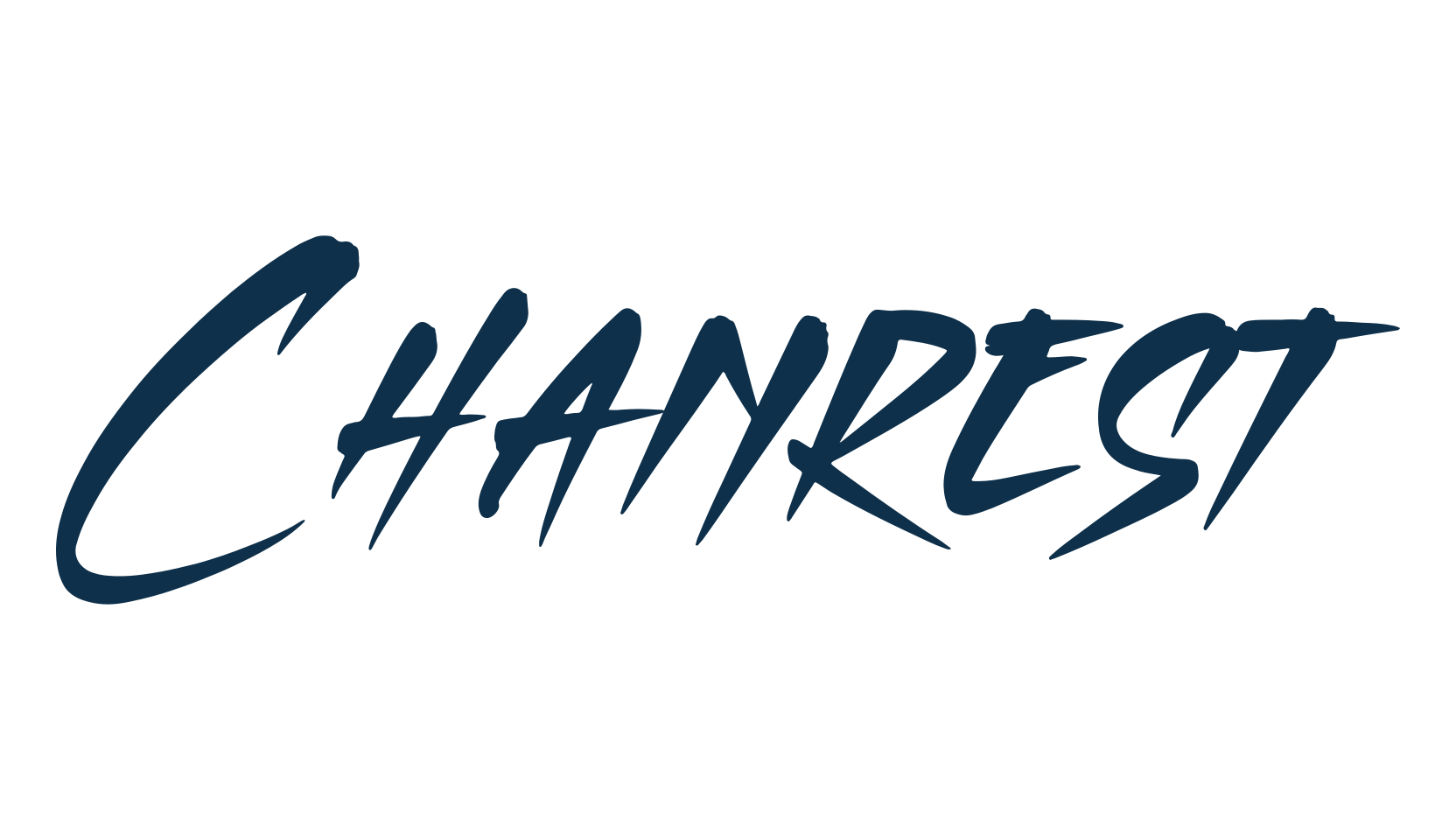 Chanrest, script brush fancy decorative calligraphy font preview