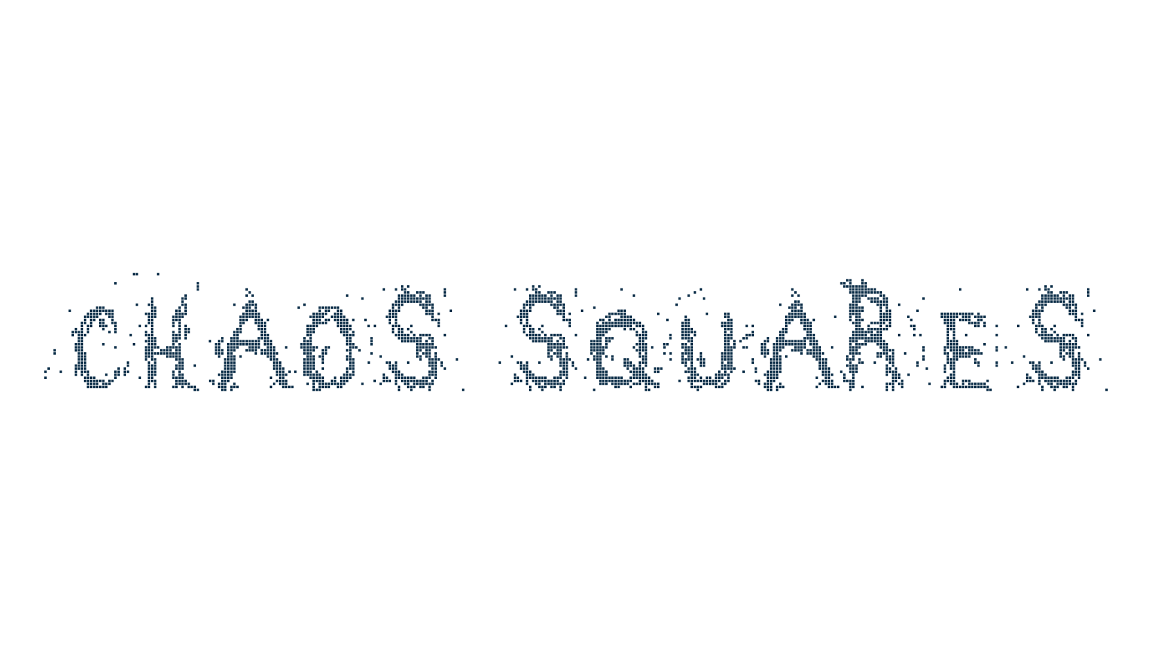 Chaos squares, fancy various decorative font preview