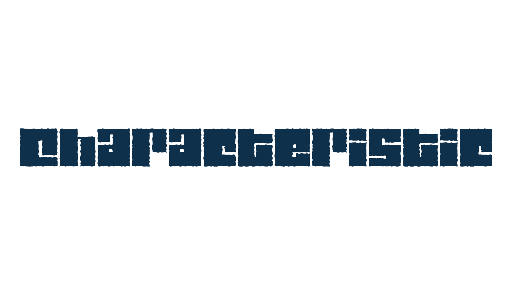 Characteristic, fancy eroded decorative font preview