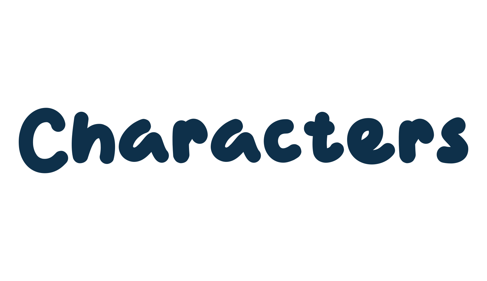 Characters, cartoon font preview