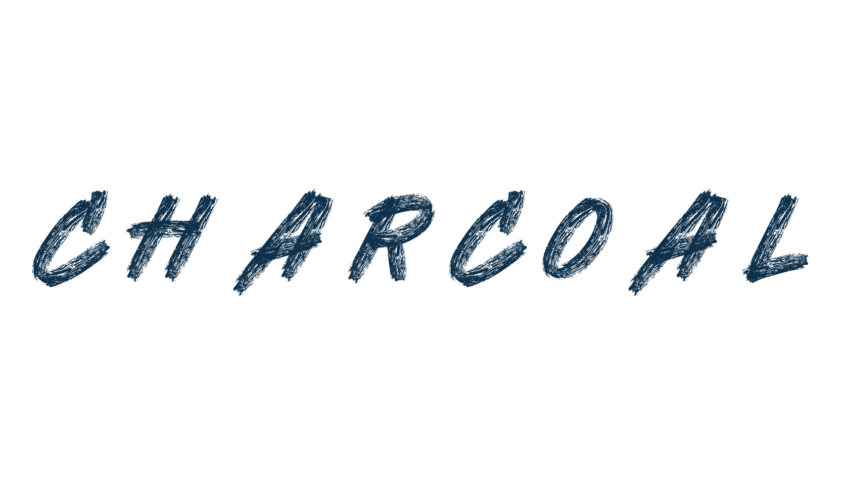 Charcoal (charcoal-2), trash font preview