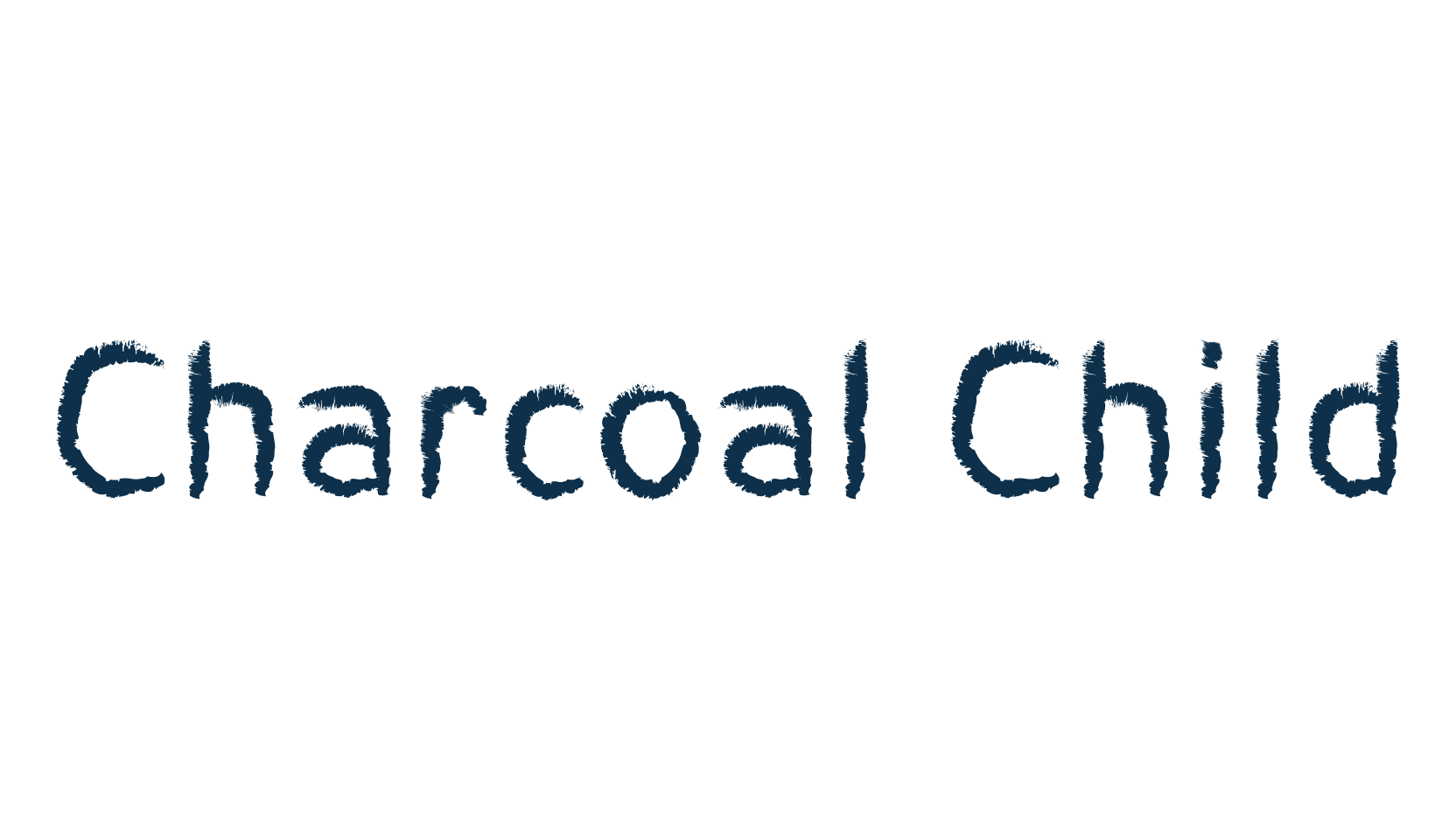 Charcoal Child, script brush fancy decorative calligraphy font preview