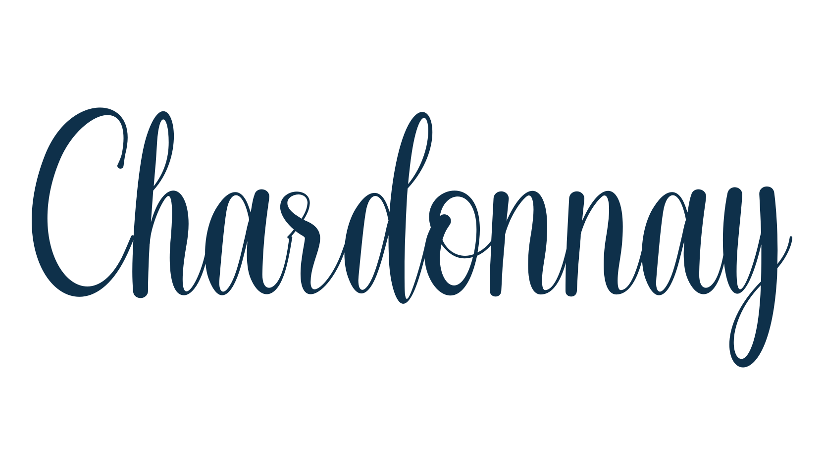 Chardonnay, calligraphy font preview