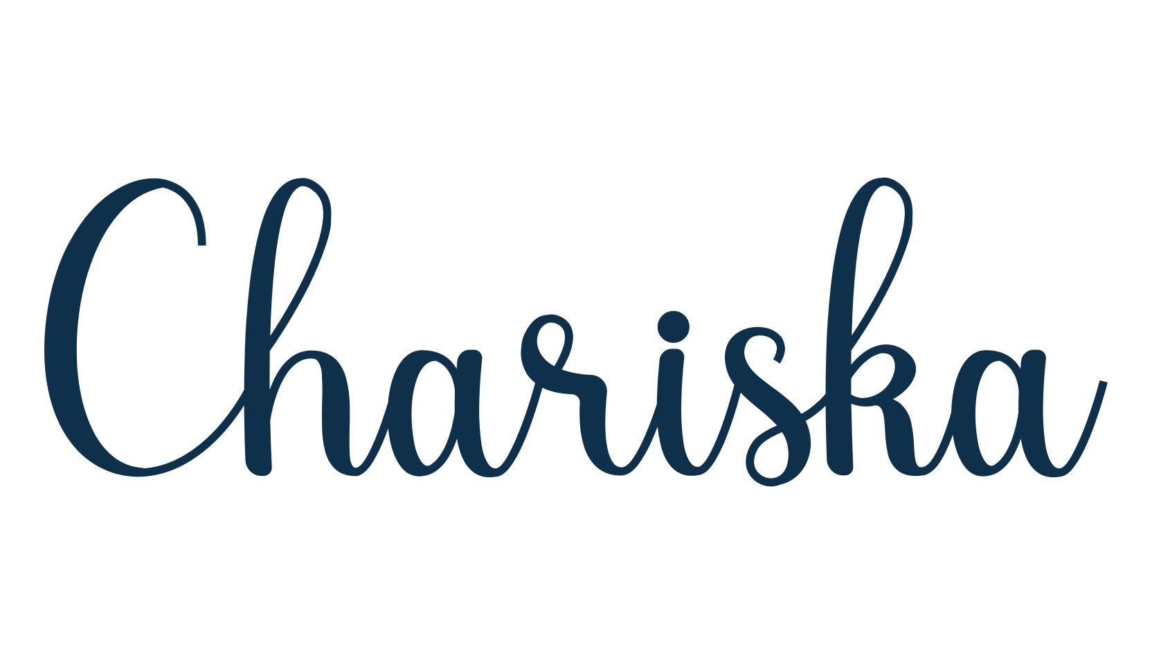 Chariska, script calligraphy fancy decorative font preview